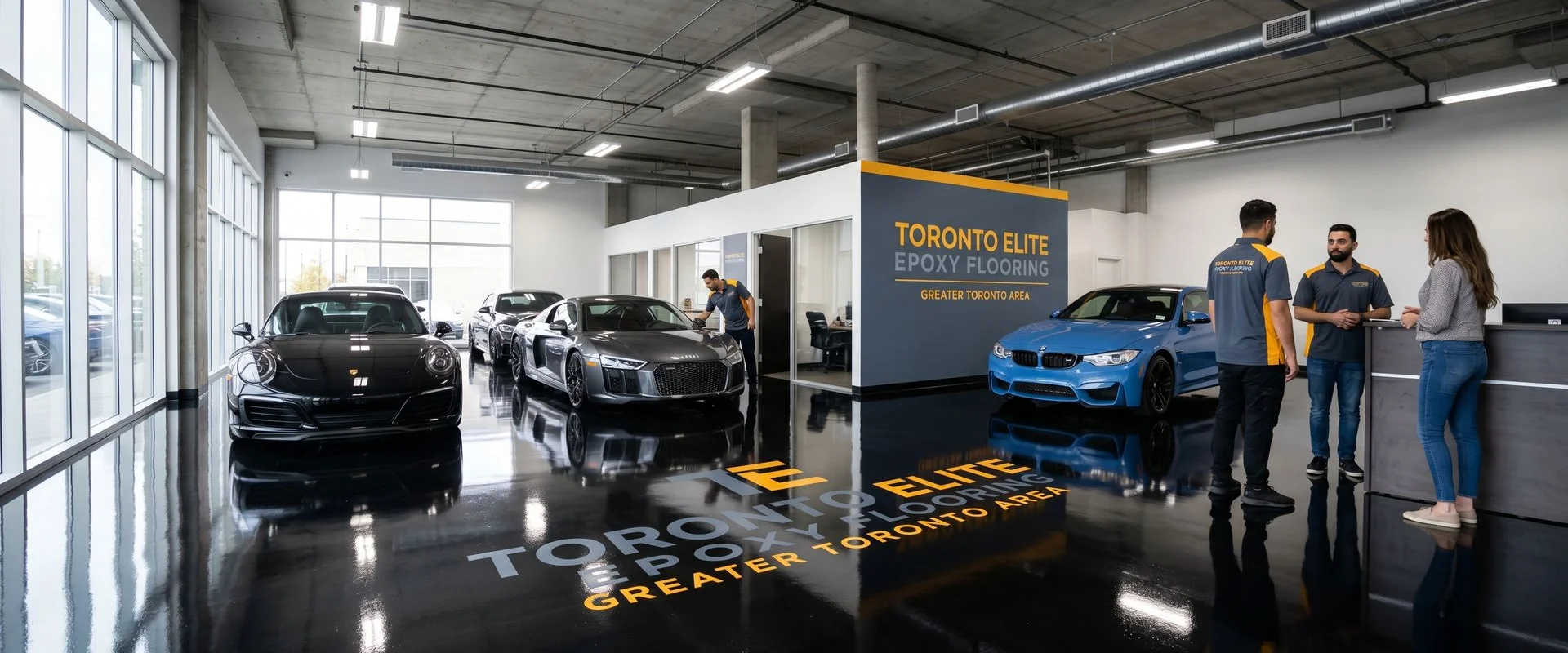 Retail Showroom Epoxy Flooring in Toronto, ON