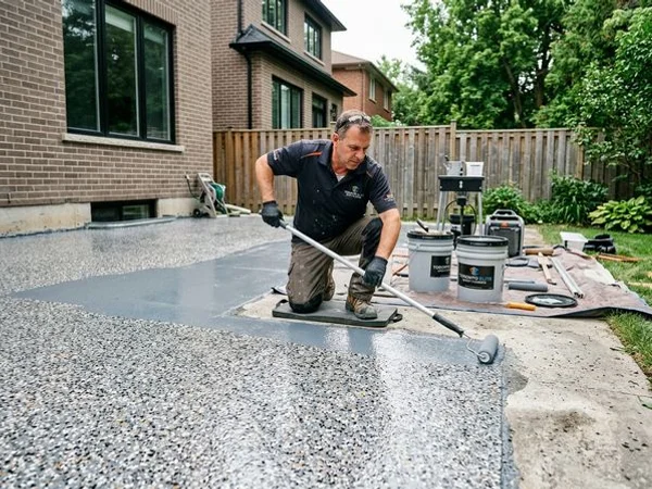 Outdoor Patio Epoxy Coating in Toronto, ON project 2