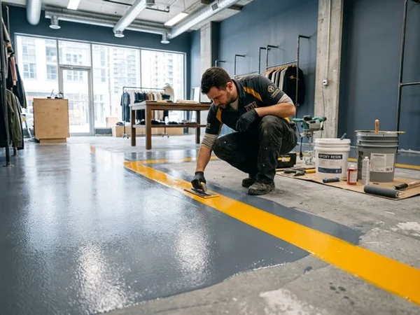 Retail Showroom Epoxy Flooring in Toronto, ON project 3