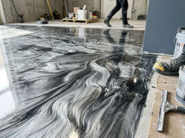 Decorative Metallic Epoxy Flooring in Toronto, ON project 1