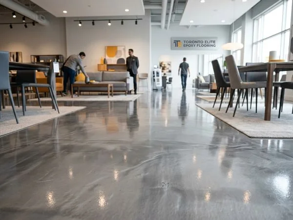 Retail Showroom Epoxy Flooring in Toronto, ON project 2