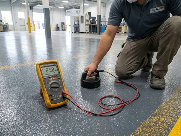 ESD Conductive Epoxy Flooring in Toronto, ON project 2