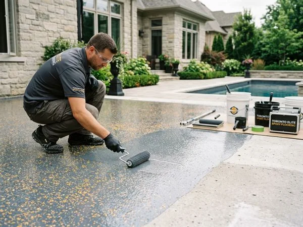 Outdoor Patio Epoxy Coating in Toronto, ON project 4