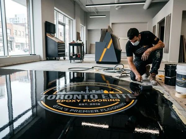 Retail Showroom Epoxy Flooring in Toronto, ON project 1